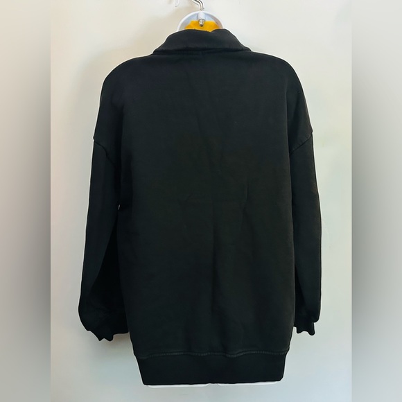 & OTHER STORIES STOCKHOLM Sweatshirt Women S Oversize 1/2 Zip Fleece Mock Neck - Picture 3 of 11